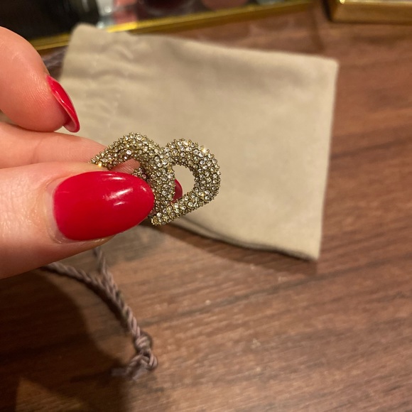 Anthropologie “diamond” hoops - Picture 3 of 8